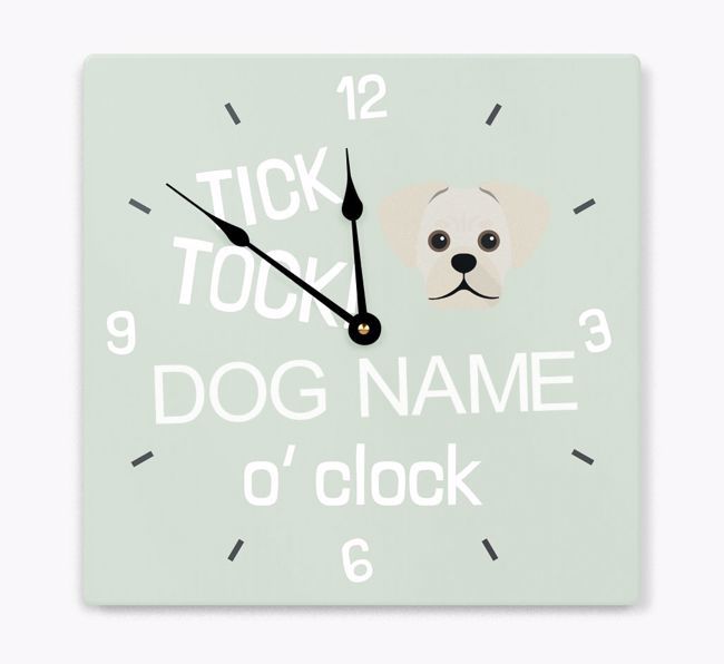 Tick Tock 'O' Clock: Personalised {breedFullName} Wall Clock